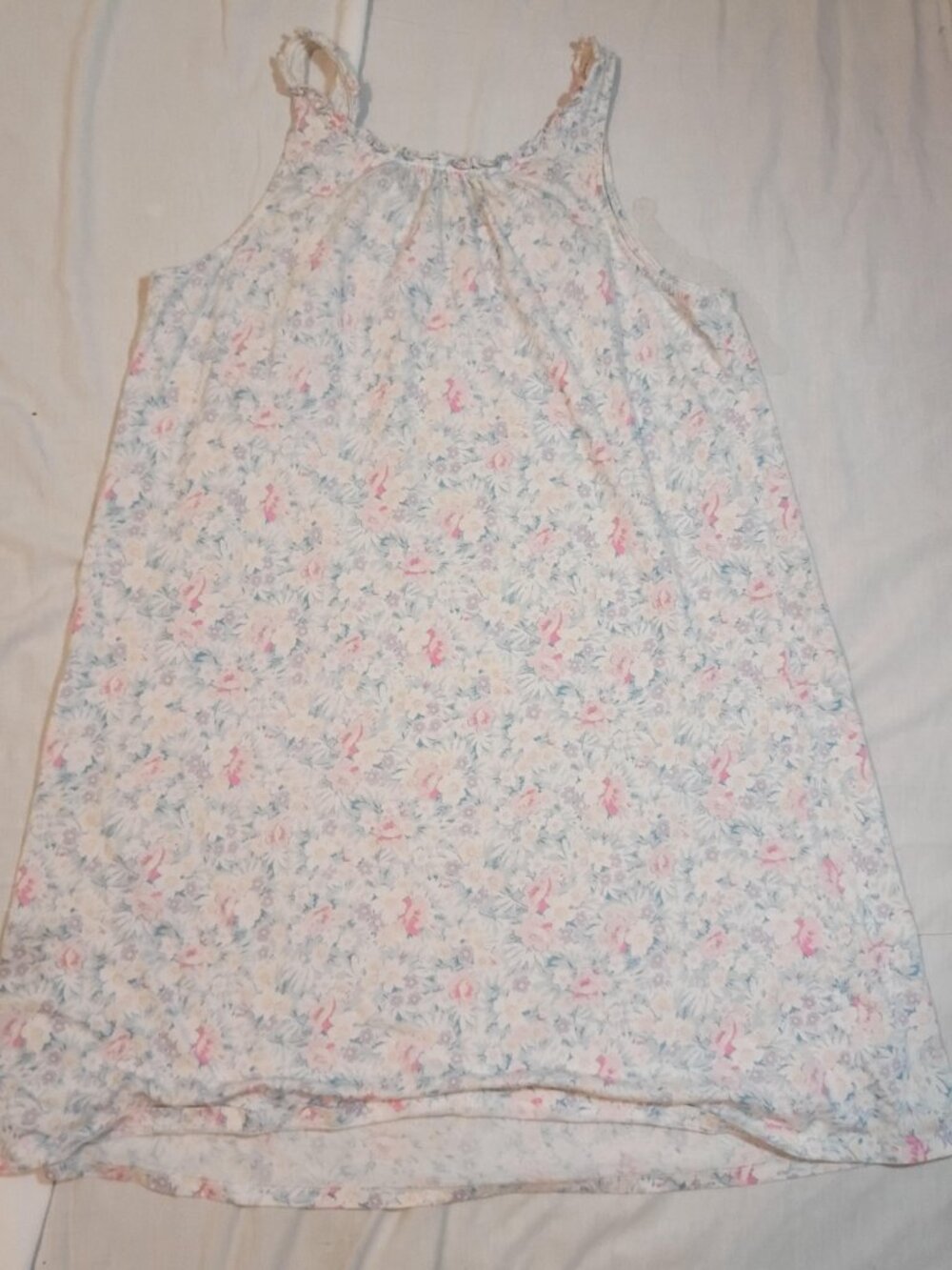 Lauren Ralph Lauren/Nightgown/Womens M/Pink Blue Floral/Ruffle Strap Cottagecore - Picture 8 of 8